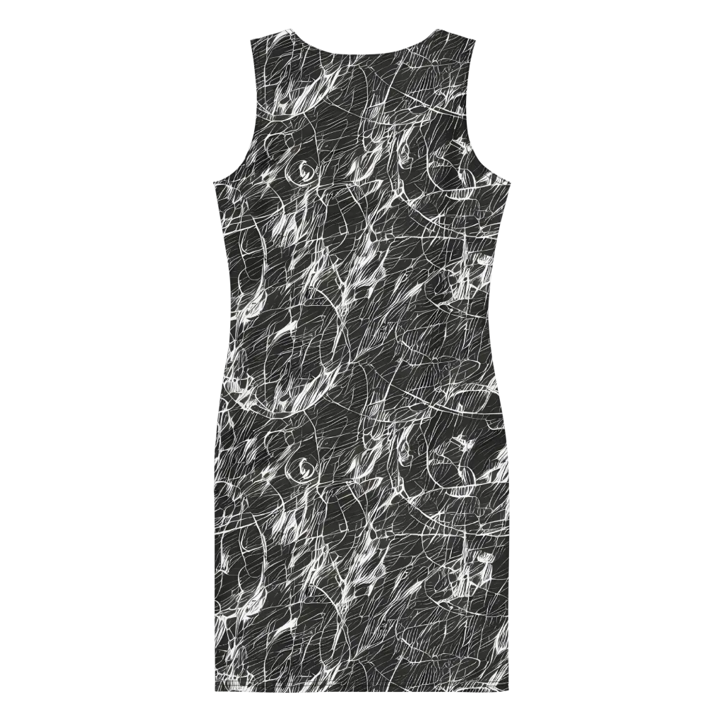 Ink Voltage on Bodycon Dress — Back