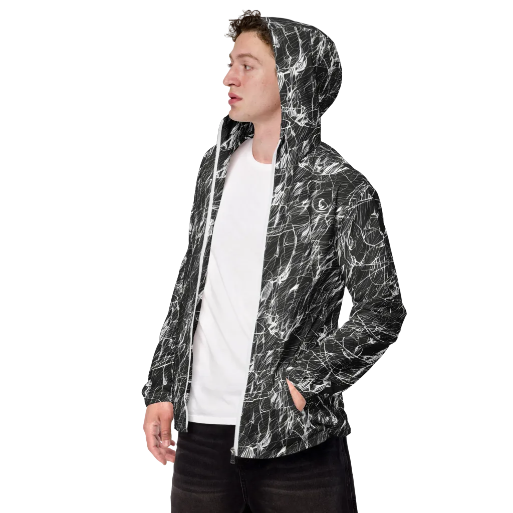 Ink Voltage on Men's Windbreaker — Left Front