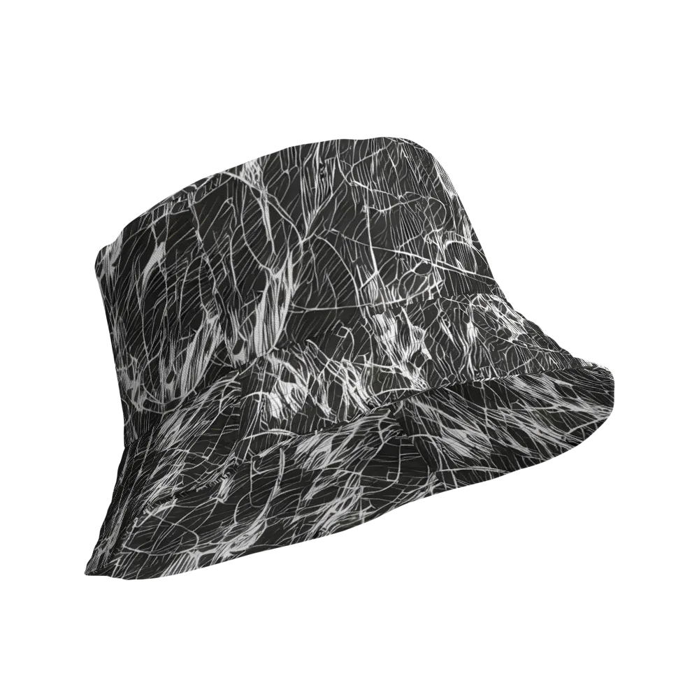 Ink Voltage on Reversible Bucket Hat — Product details Outside