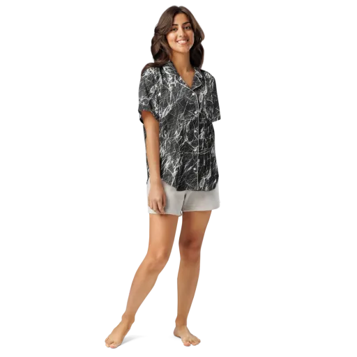 Ink Voltage on a Women's Short Sleeve Pajama Top