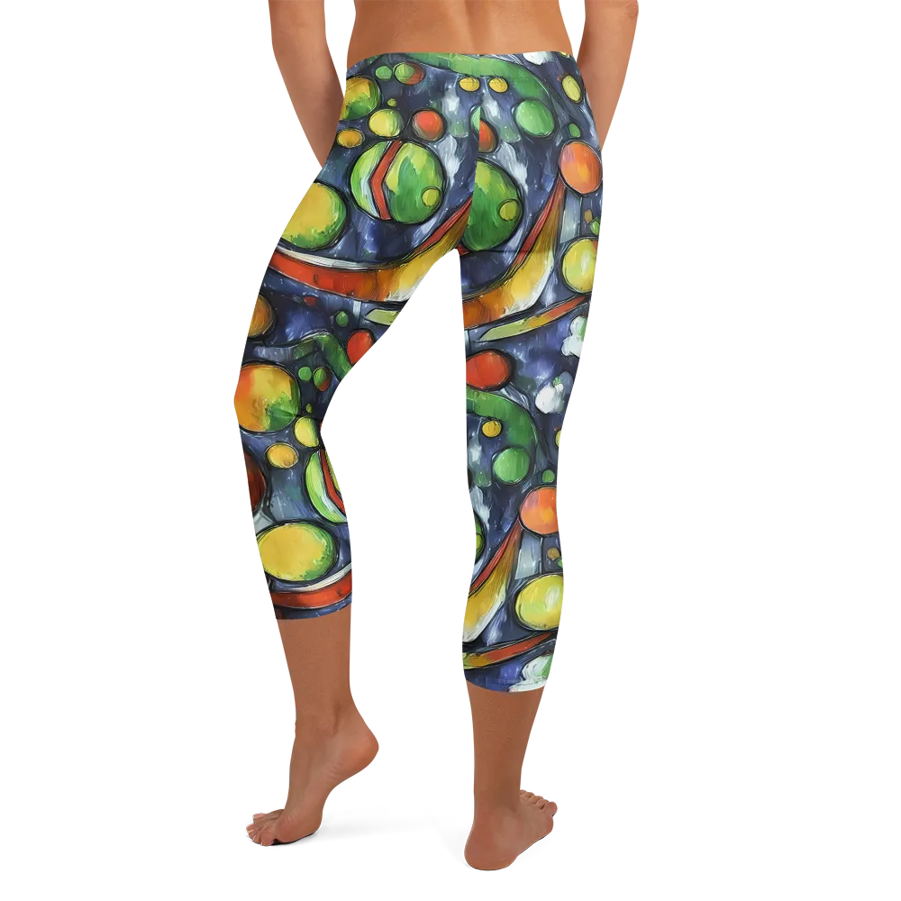 Jewel Tide on Capri Leggings — Back