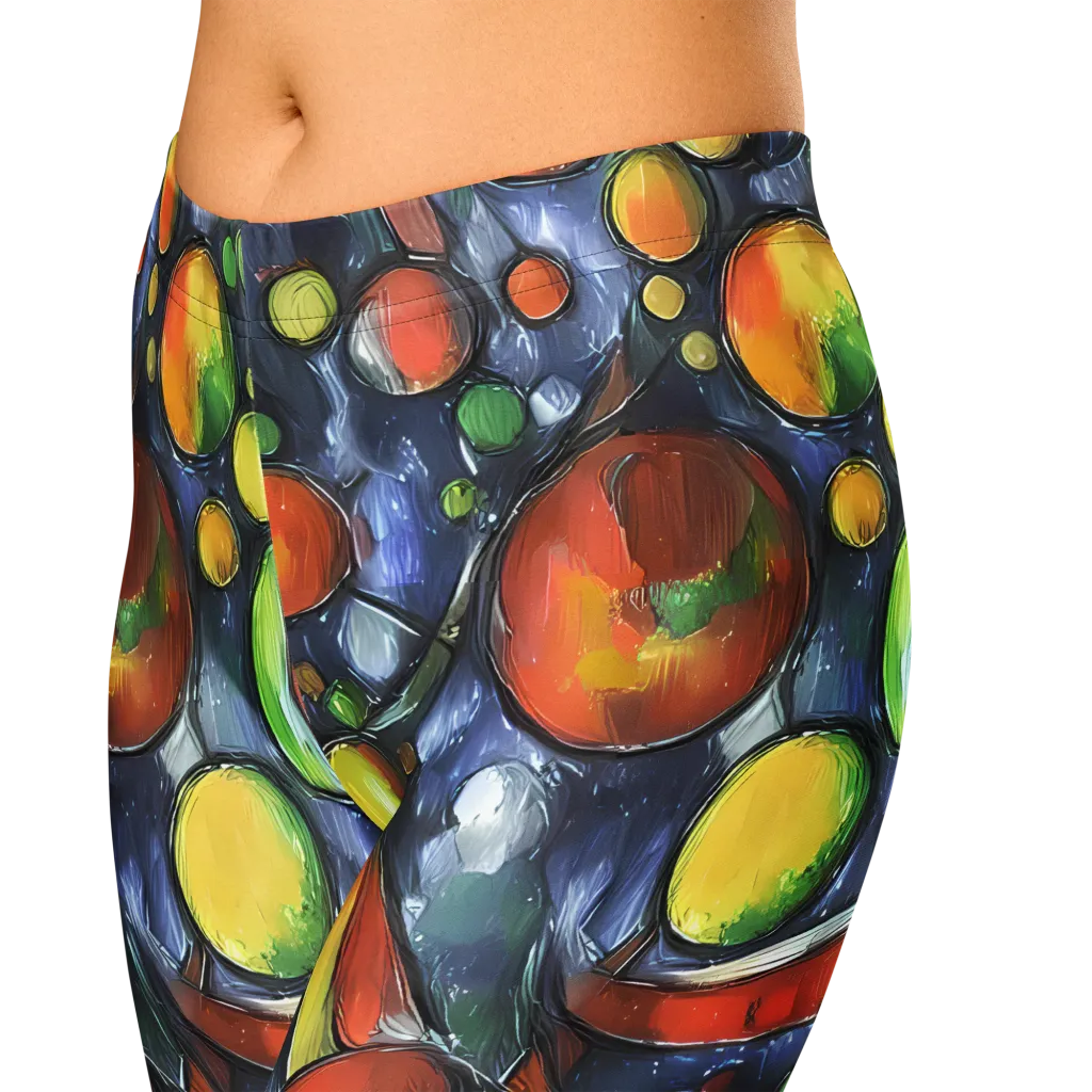 Jewel Tide on Capri Leggings — Zoomed-in