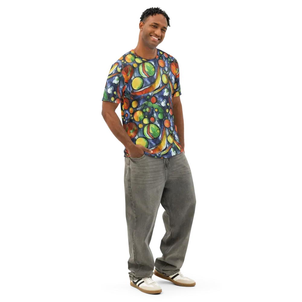 Jewel Tide on Men's Cotton Crew Neck T-Shirt — Right Front