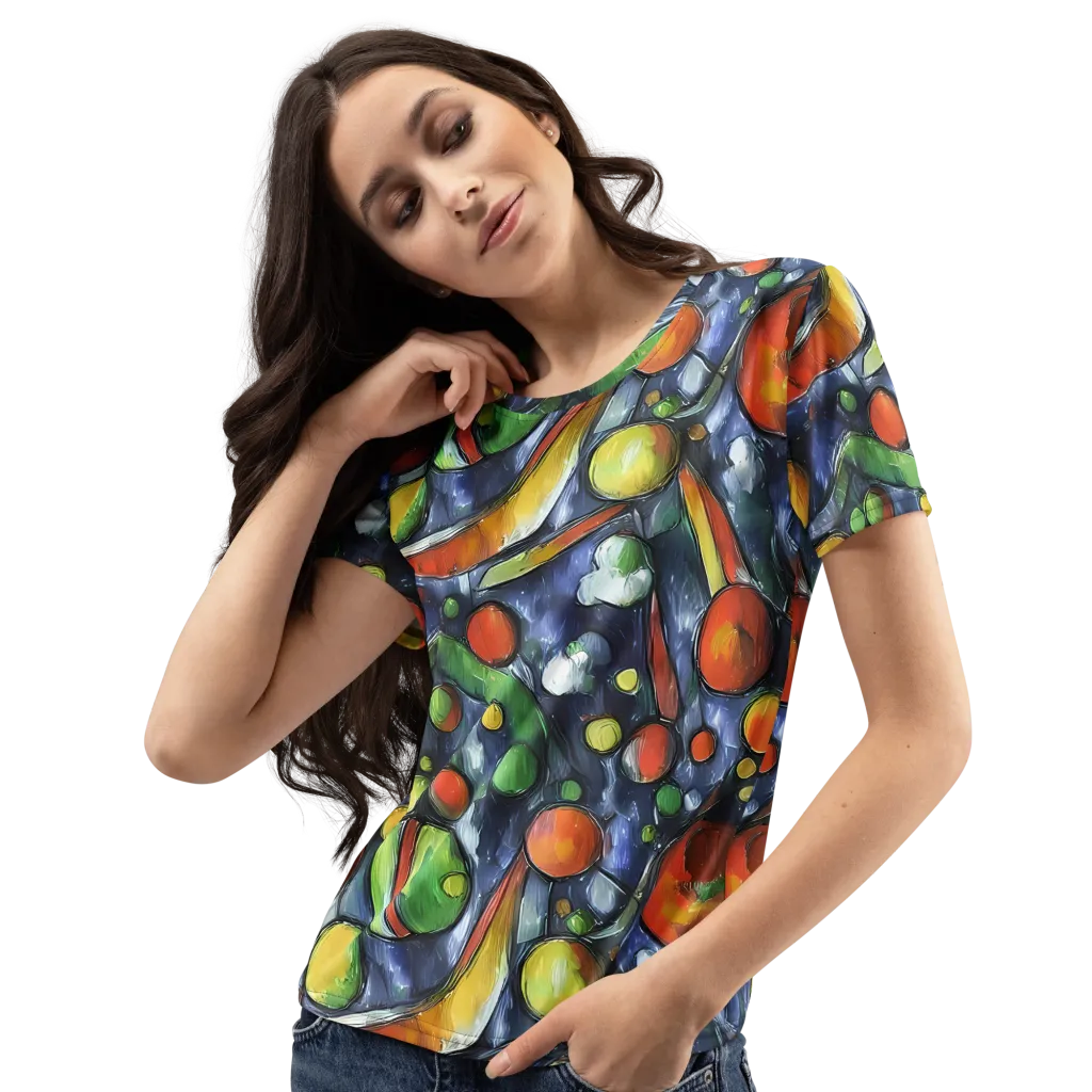 Jewel Tide on Women's Crew Neck T-Shirt — Left Front