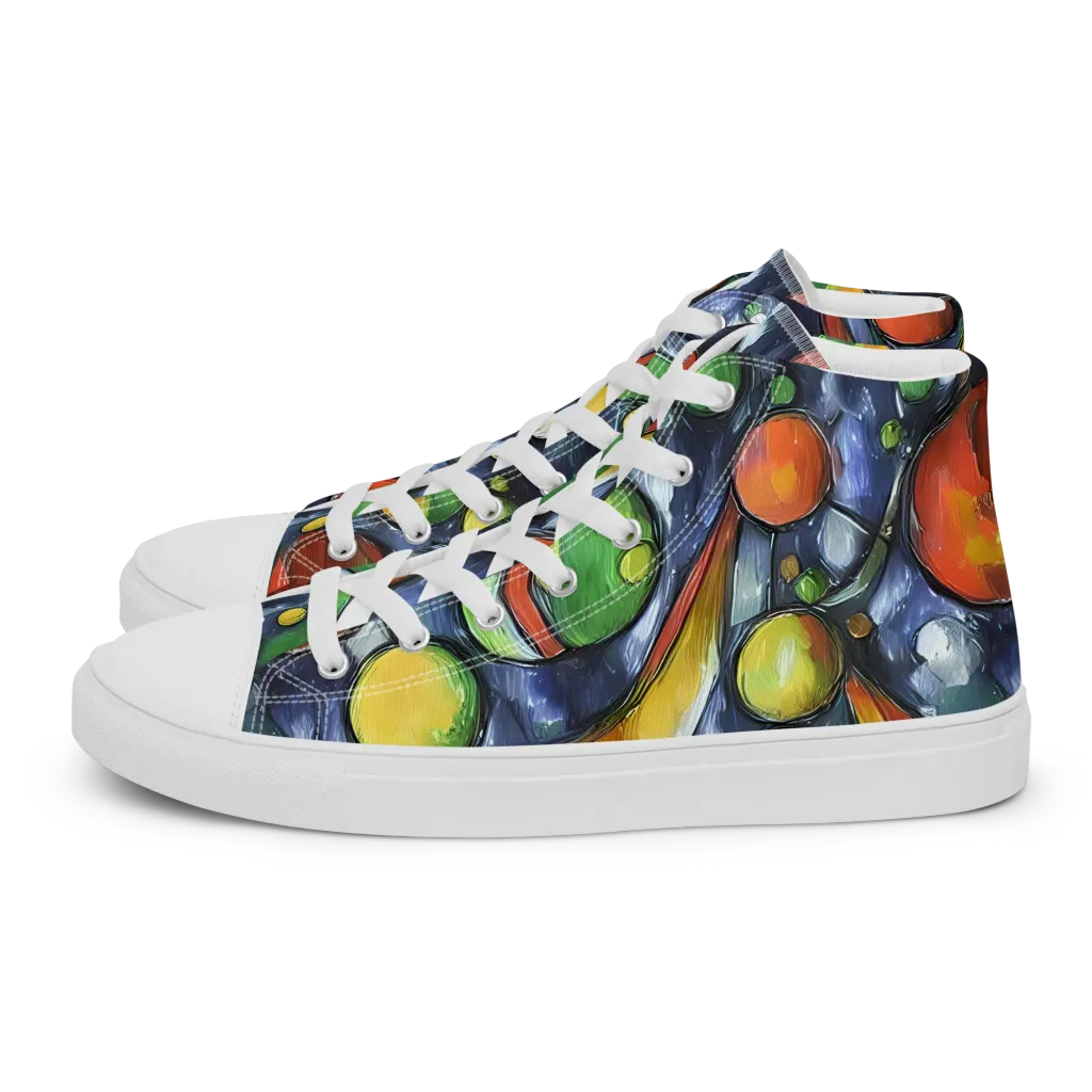 Jewel Tide on Women's High Top Canvas Shoes — Left