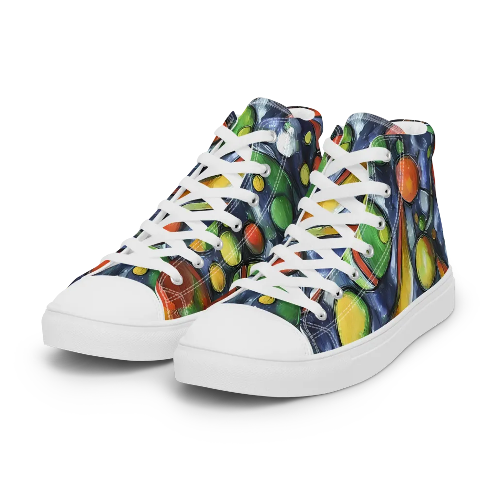 Jewel Tide on Women's High Top Canvas Shoes — Left Front