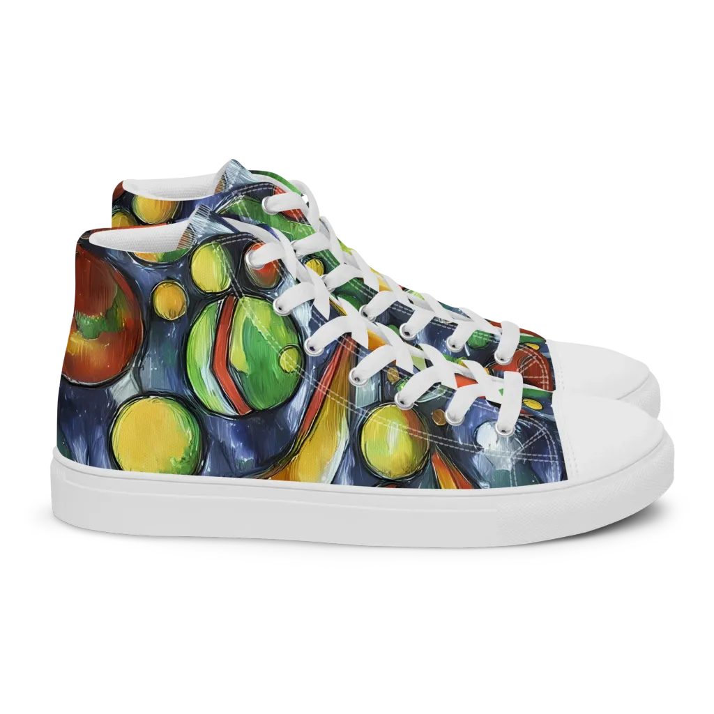 Jewel Tide on Women's High Top Canvas Shoes — Right