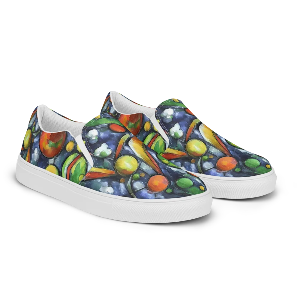 Jewel Tide on Men's Slip-On Canvas Shoes — Right Front
