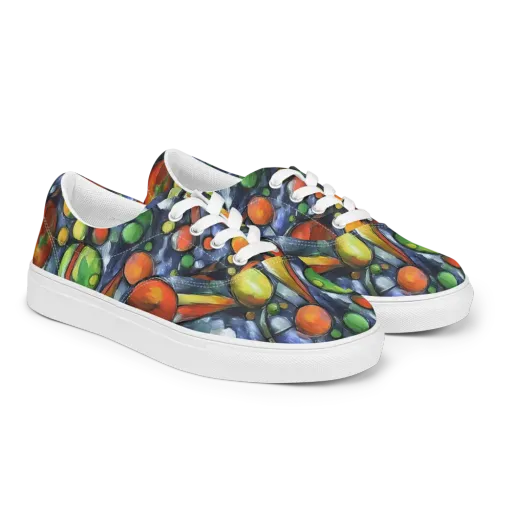 Jewel Tide on a Men's Lace-Up Canvas Shoes