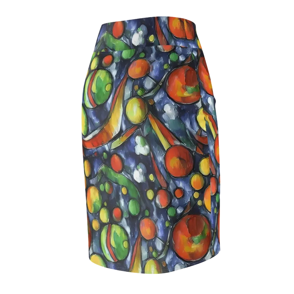 Jewel Tide on Pencil Skirt — Back Side