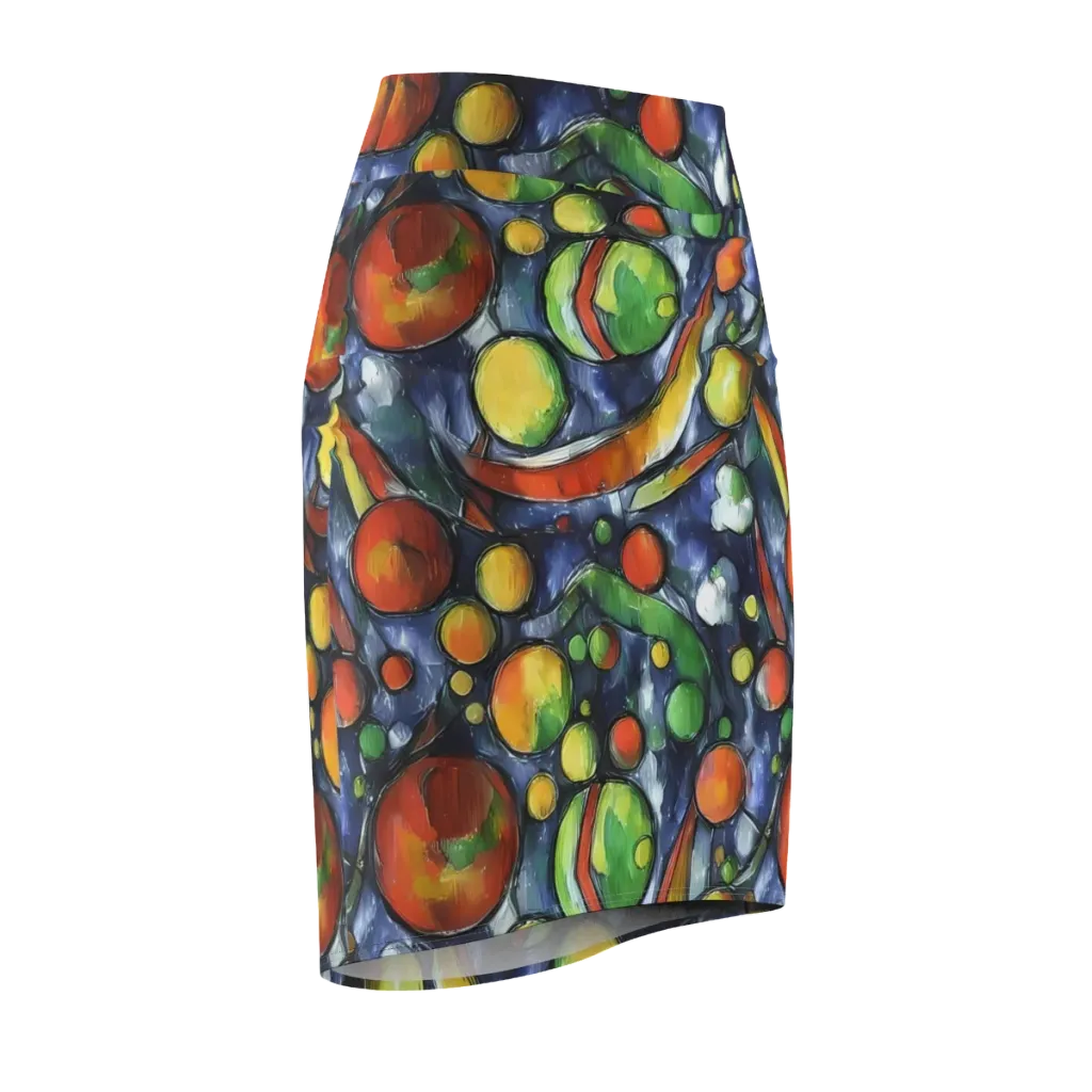 Jewel Tide on Pencil Skirt — Front Side