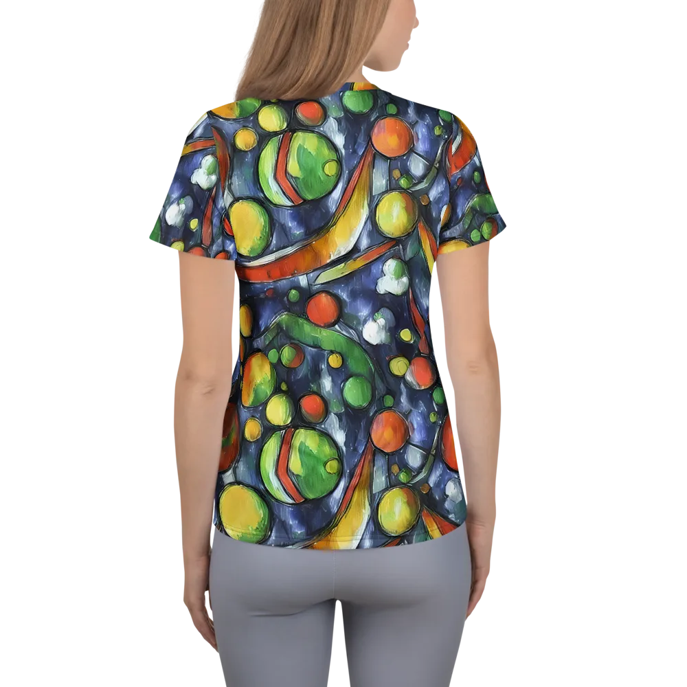 Jewel Tide on Women's Athletic T-Shirt — Back