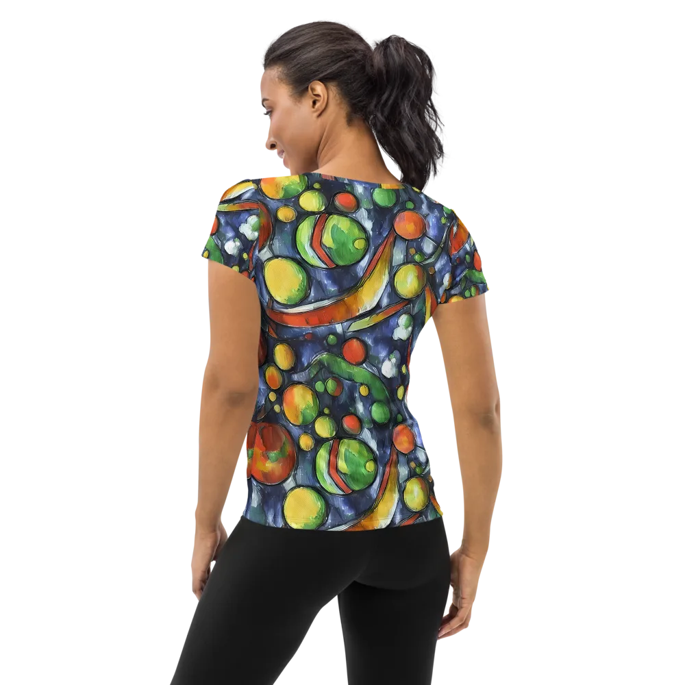 Jewel Tide on Women's Athletic T-Shirt — Back