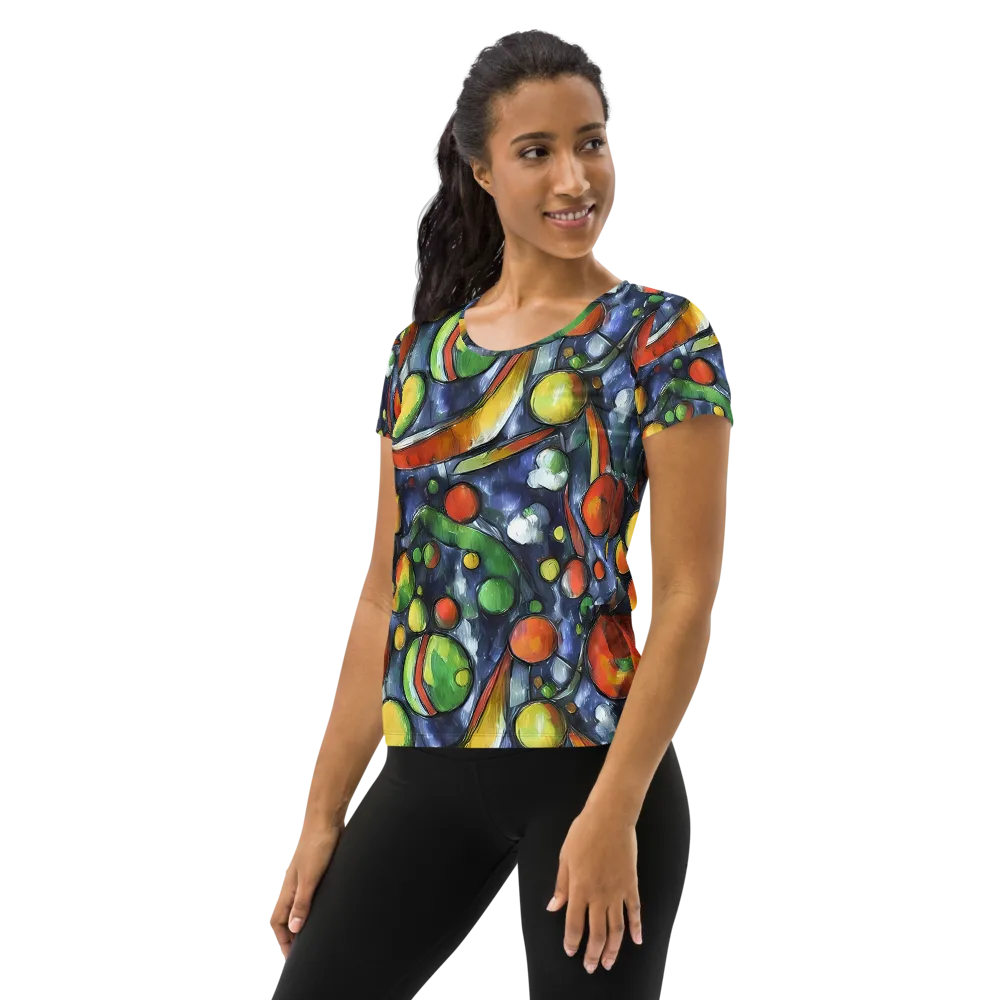Jewel Tide on Women's Athletic T-Shirt — Left