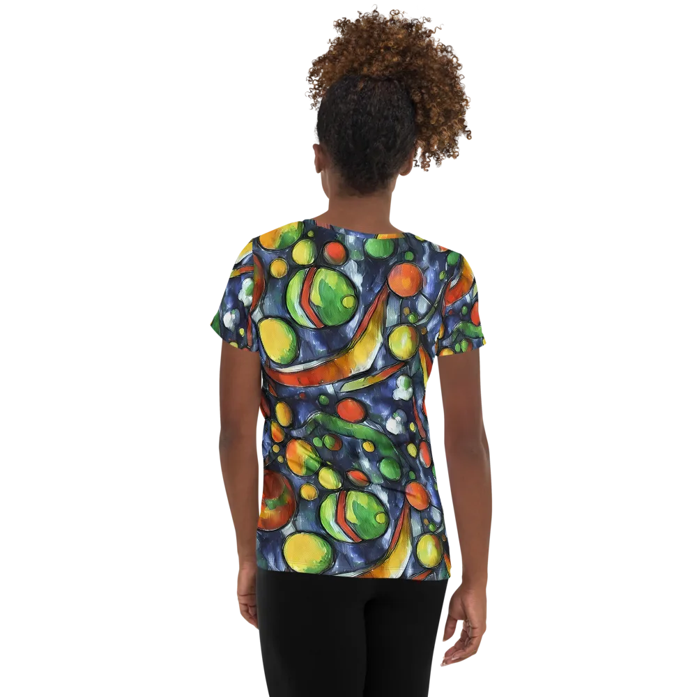 Jewel Tide on Women's Athletic T-Shirt — Back