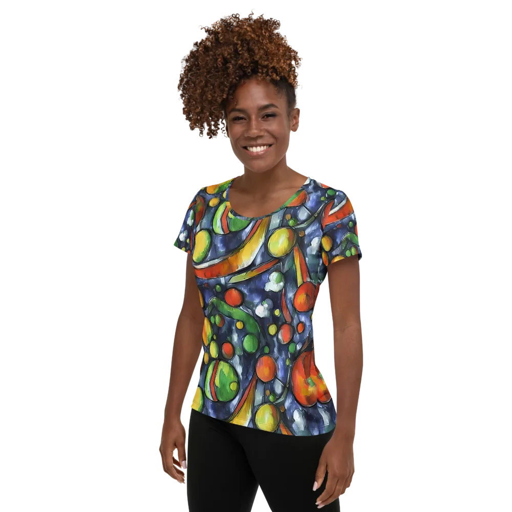 Jewel Tide on Women's Athletic T-Shirt — Left