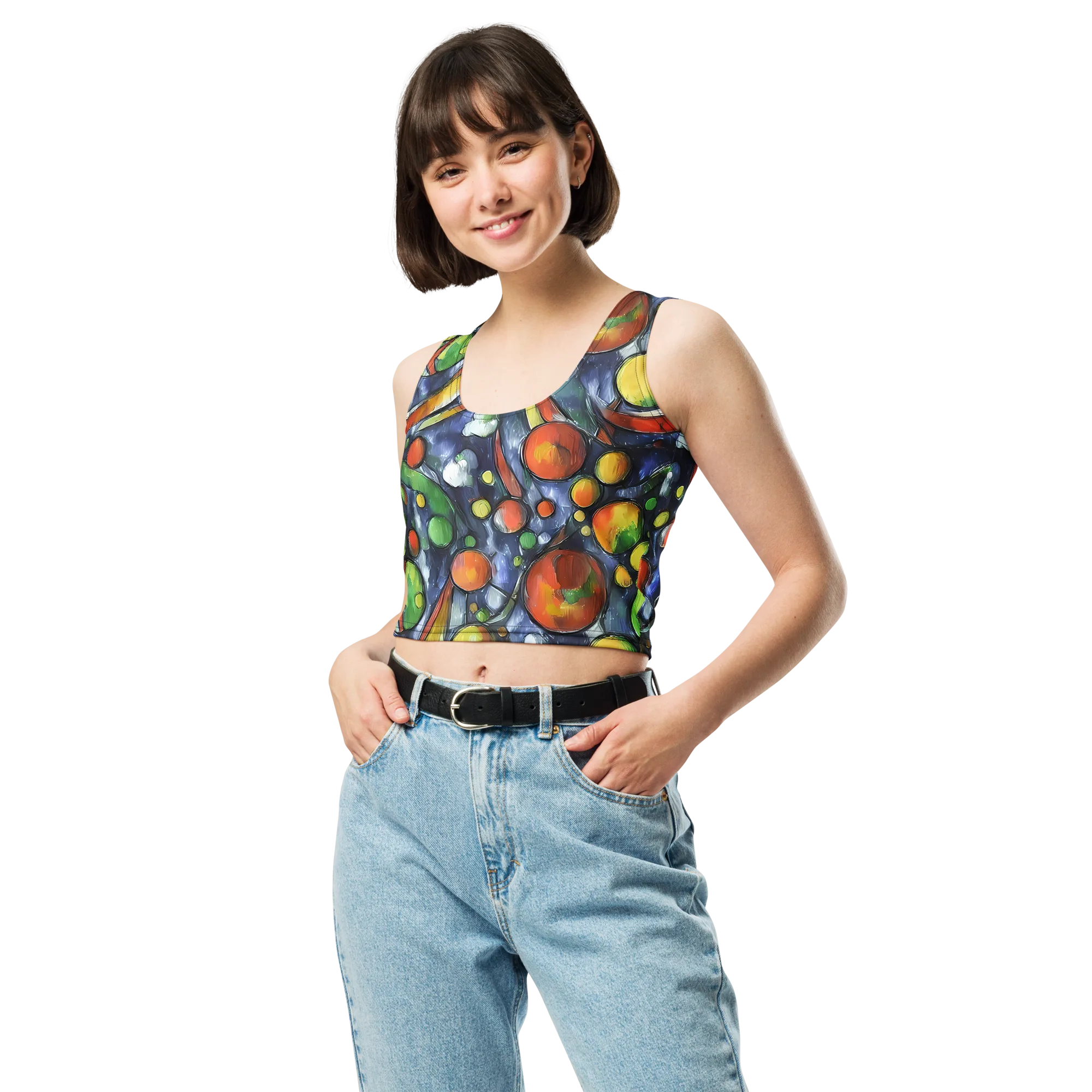 Jewel Tide on Crop Top — Front