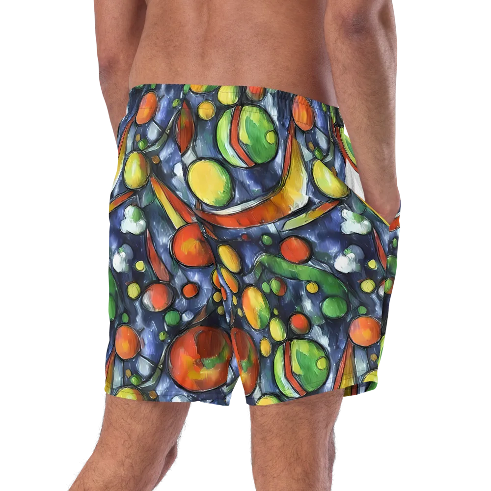 Jewel Tide on Swim Trunks — Right Back