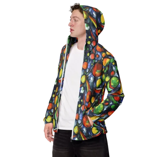 Jewel Tide on a Men's Windbreaker