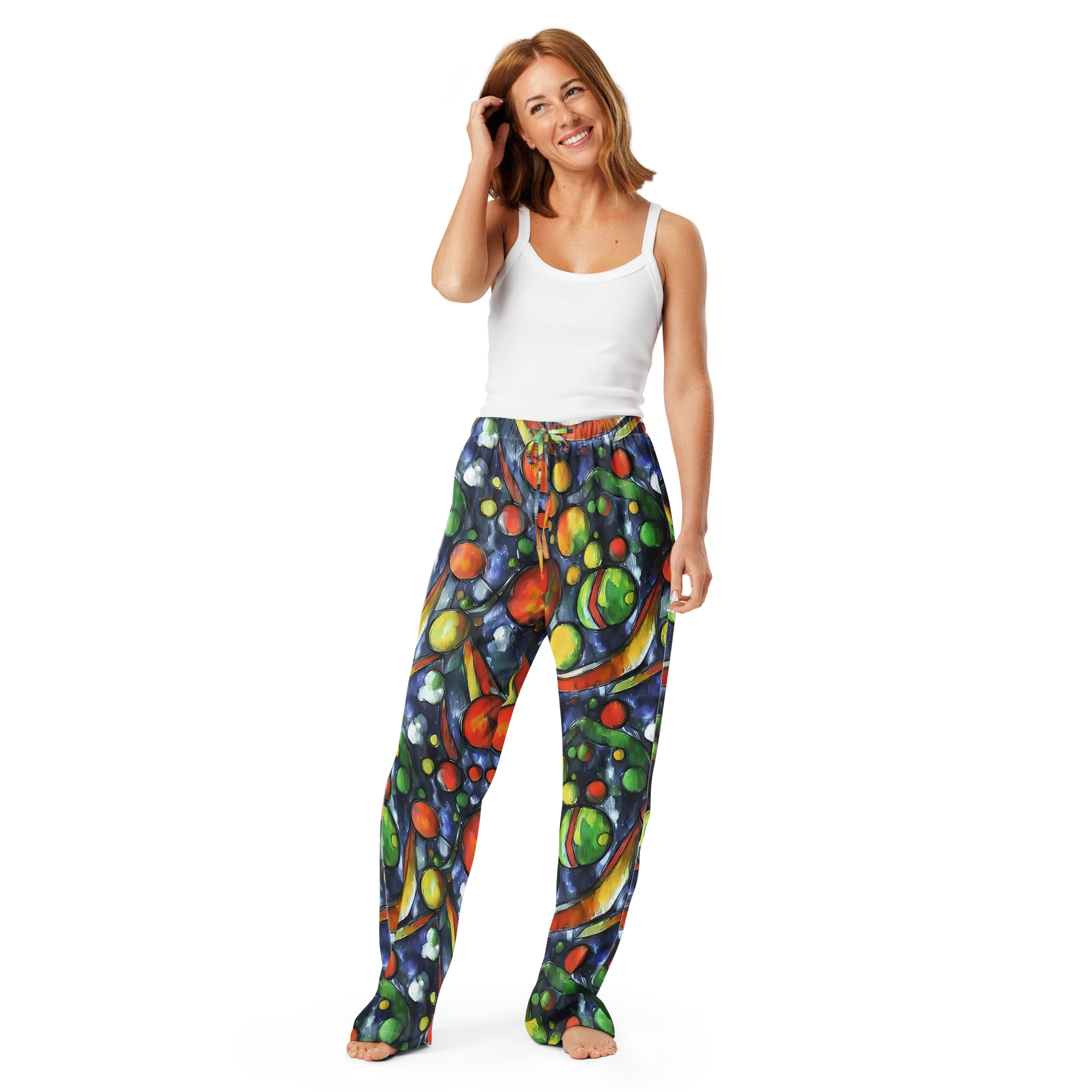 Jewel Tide on Women's Pajama Pants — Front