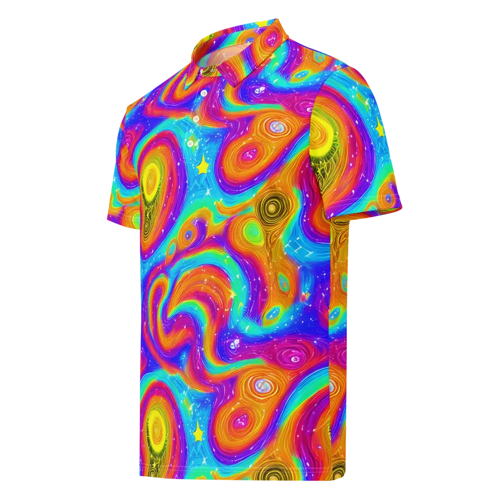 Color Cyclone on Men's Slim Fit Polo Shirt — Left Front