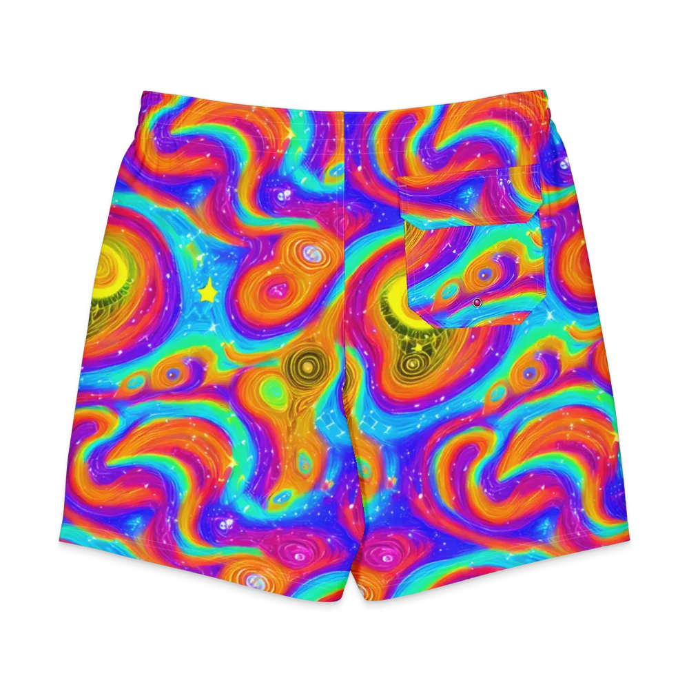 Color Cyclone on Men's Board Shorts — Back