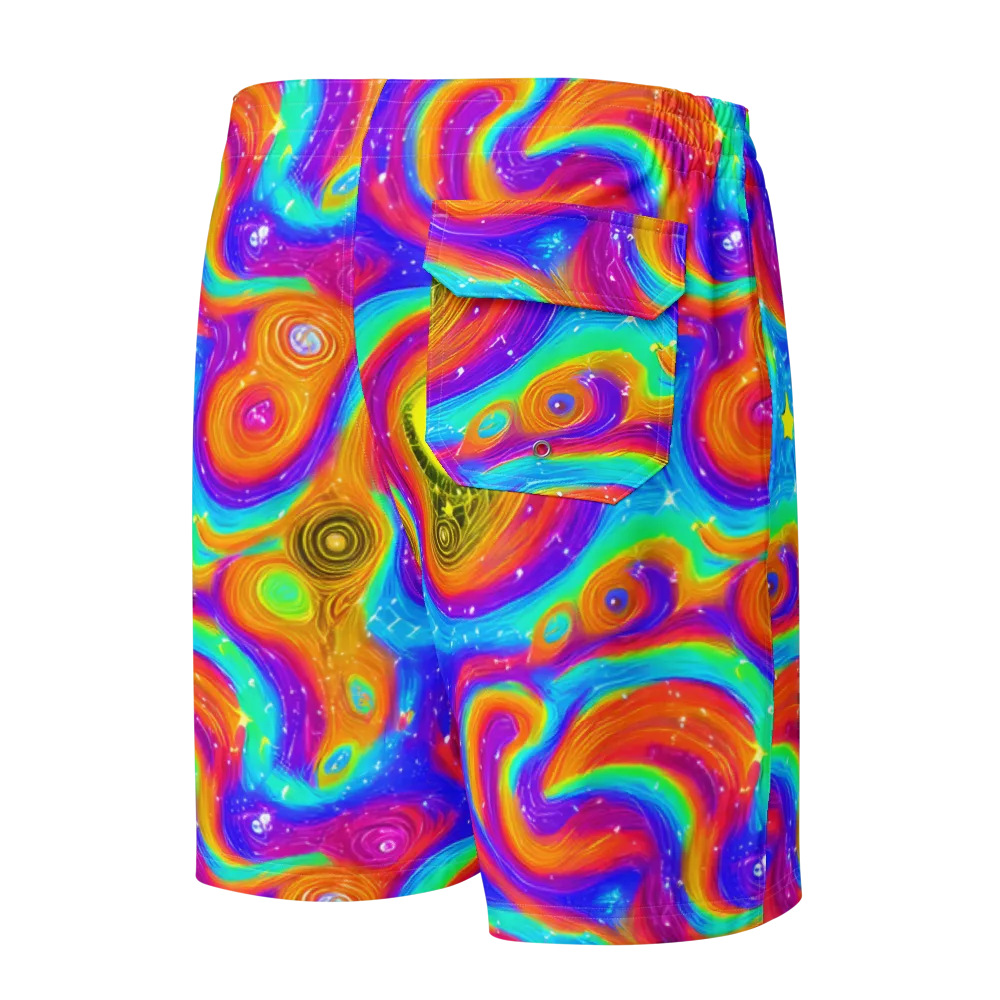 Color Cyclone on Men's Board Shorts — Back