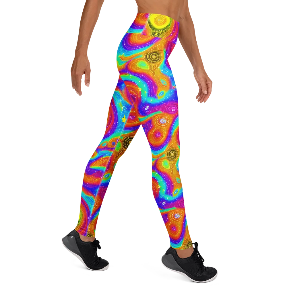 Color Cyclone on Yoga Leggings — Right