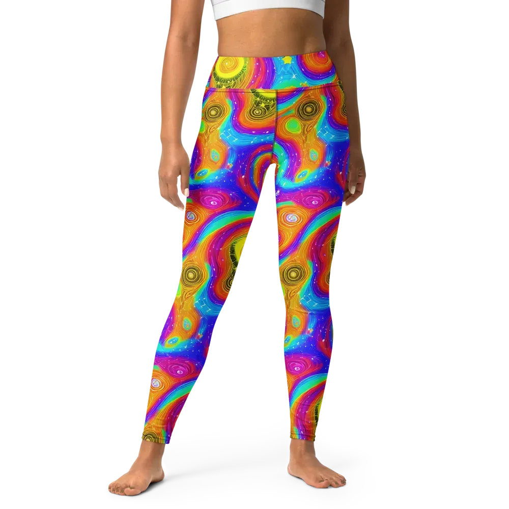 Color Cyclone on Yoga Leggings — Front