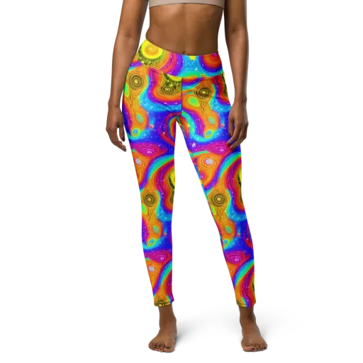 Color Cyclone on a Yoga Leggings