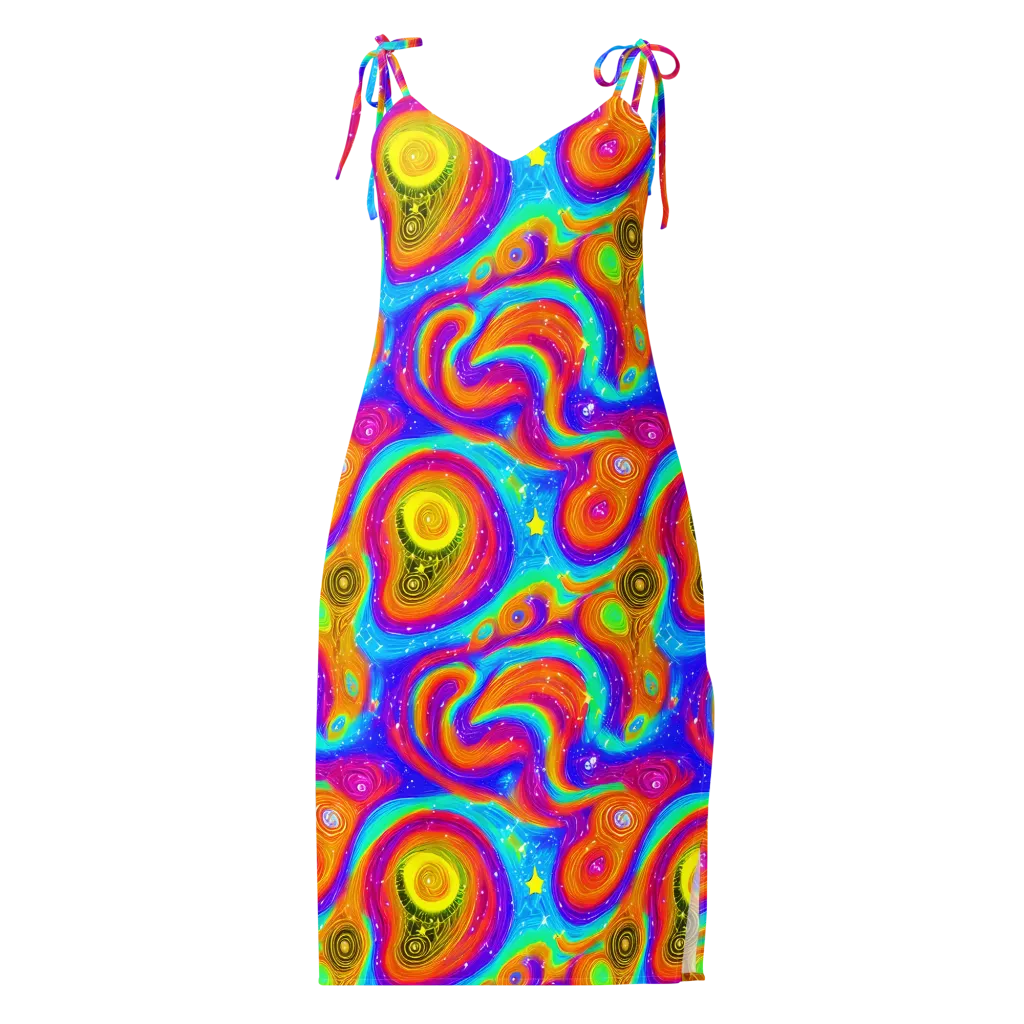 Color Cyclone on Slip Dress — Front