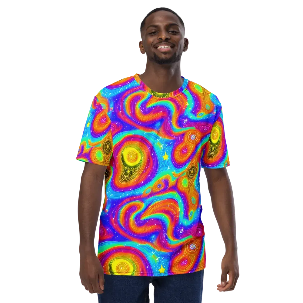 Color Cyclone on Men's Crew Neck T-Shirt — Front