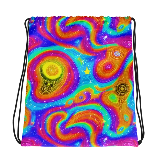 Color Cyclone on a Drawstring Bag
