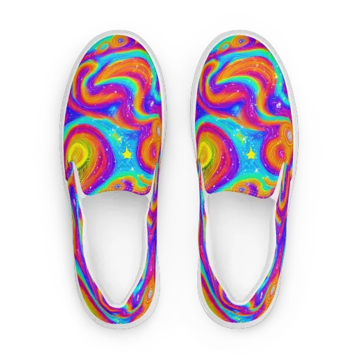 Color Cyclone on a Women's Slip-On Canvas Shoes