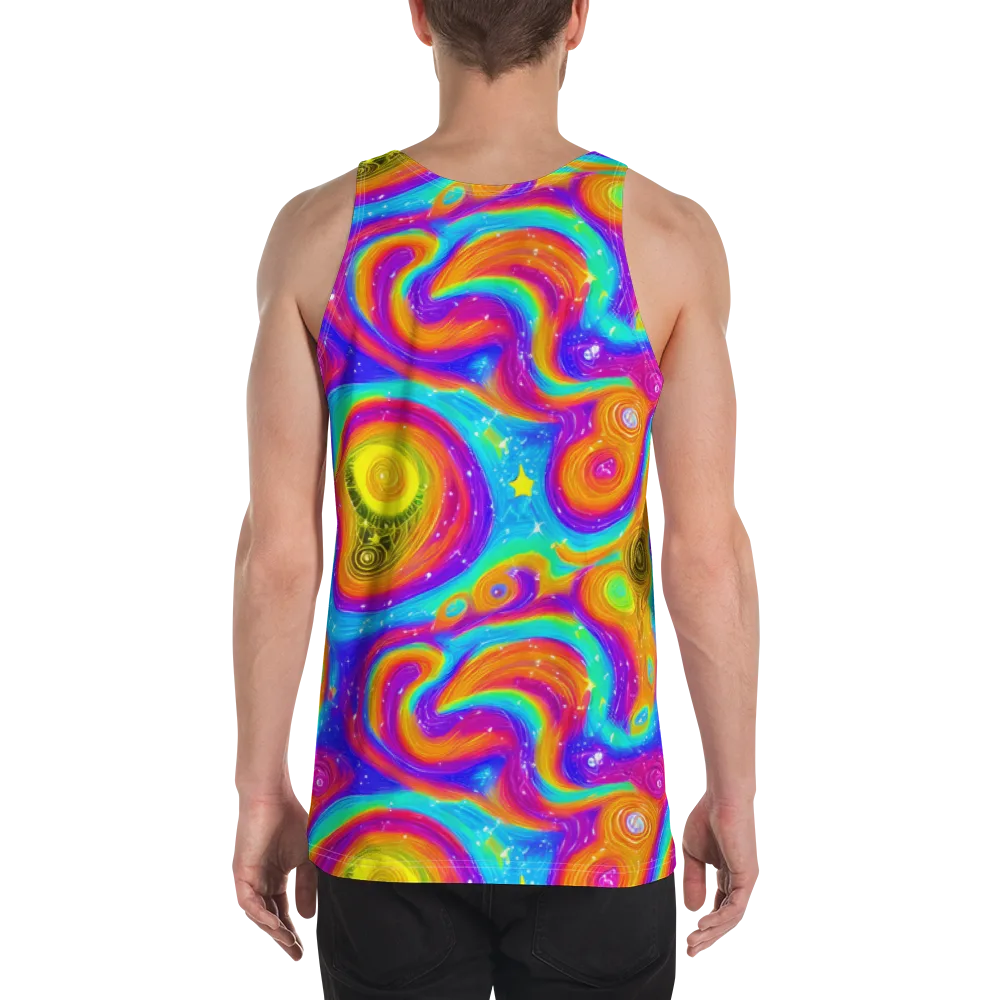 Color Cyclone on Men's Tank Top — Back