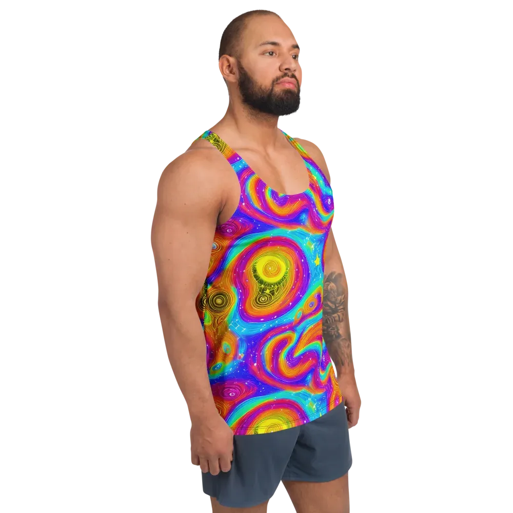 Color Cyclone on Men's Tank Top — Right Front