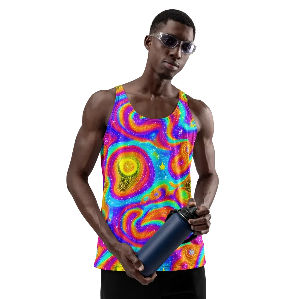 Color Cyclone on Men's Tank Top — Front