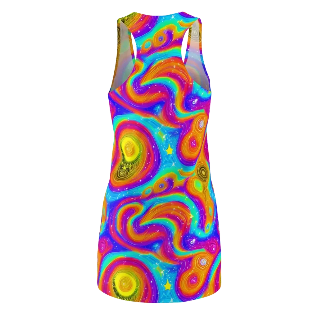 Color Cyclone on Racerback Dress — Back