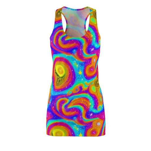 Color Cyclone on a Racerback Dress