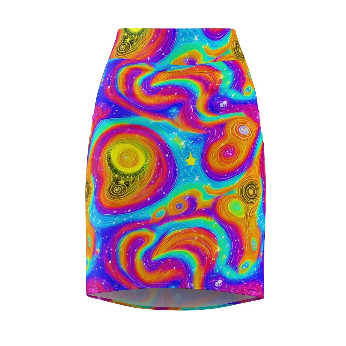 Color Cyclone on Pencil Skirt — Front