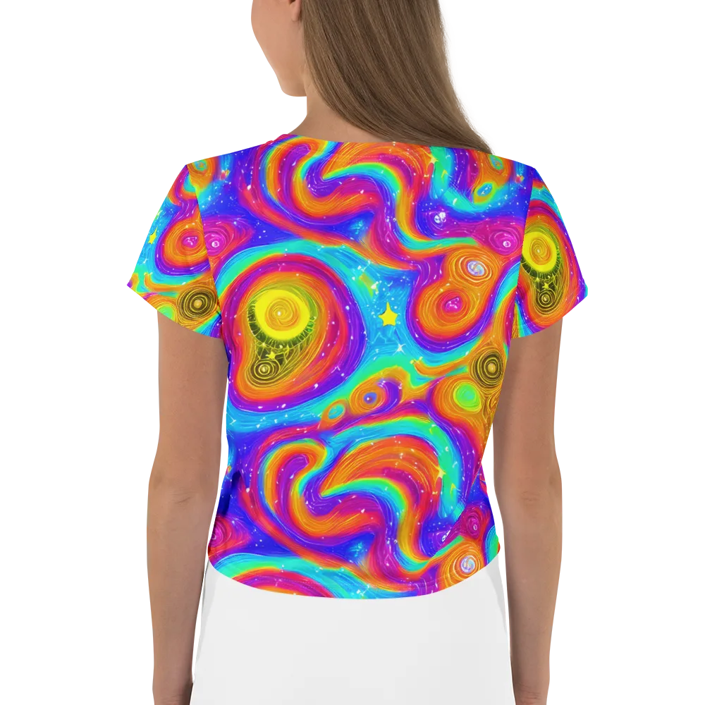 Color Cyclone on Crop Tee — Back