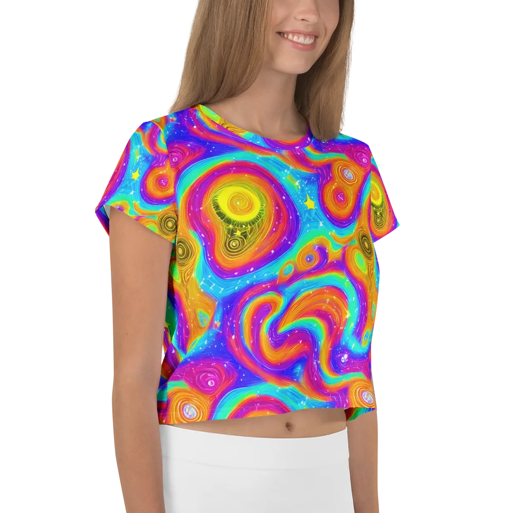 Color Cyclone on Crop Tee — Right
