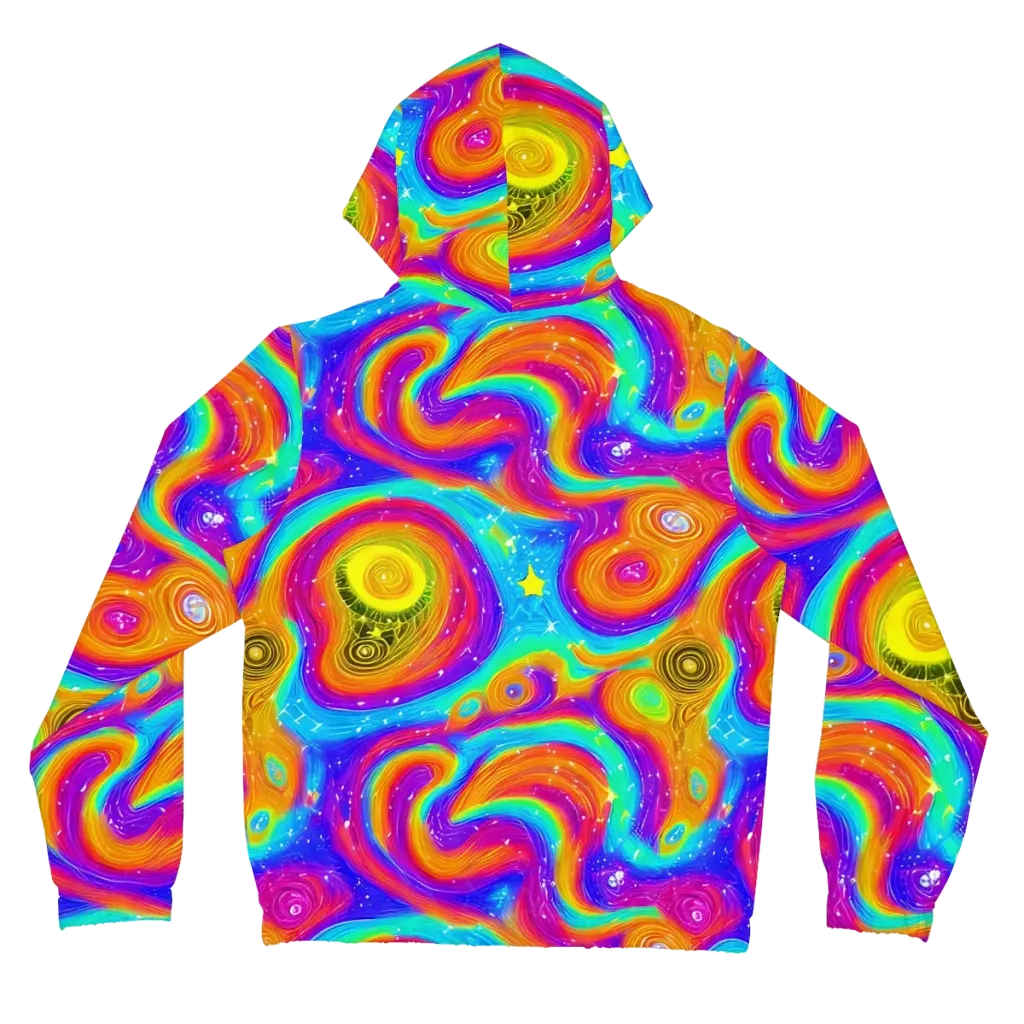Color Cyclone on Women's Full-Zip Hoodie — Back