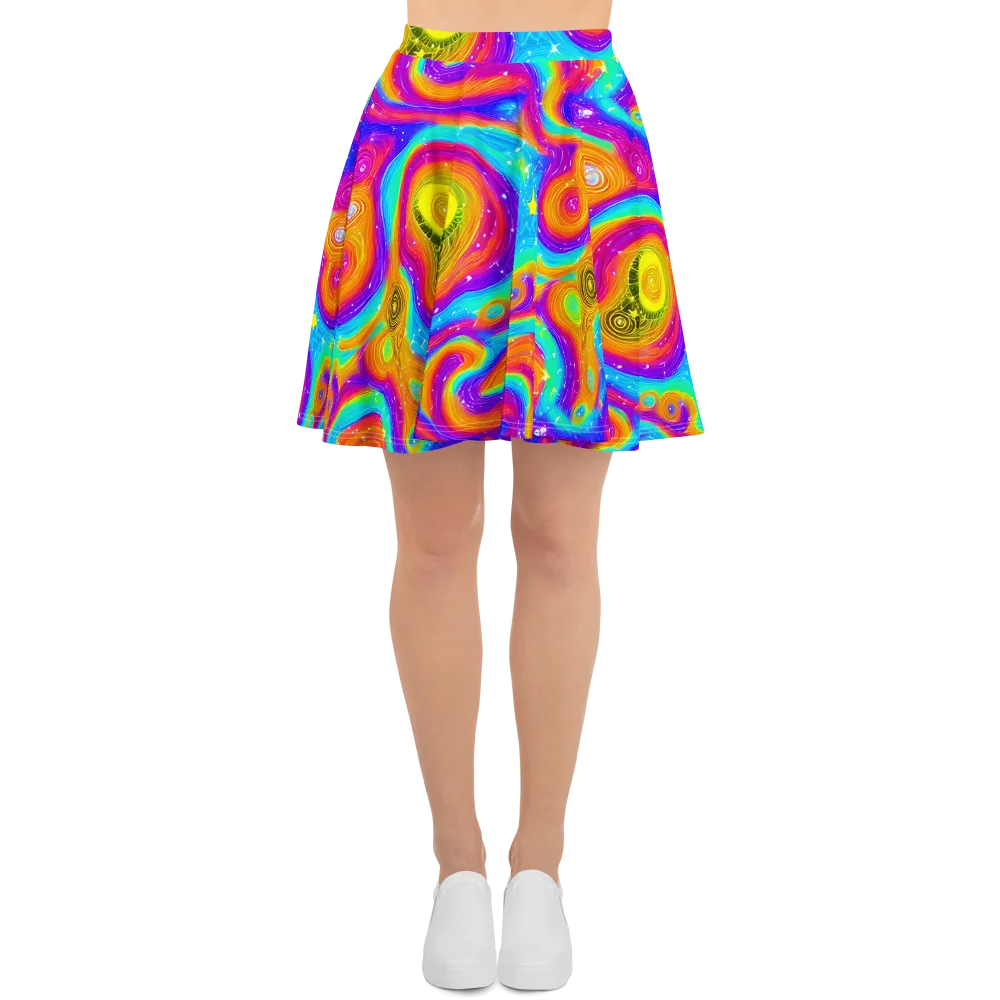 Color Cyclone on Skater Skirt — Front