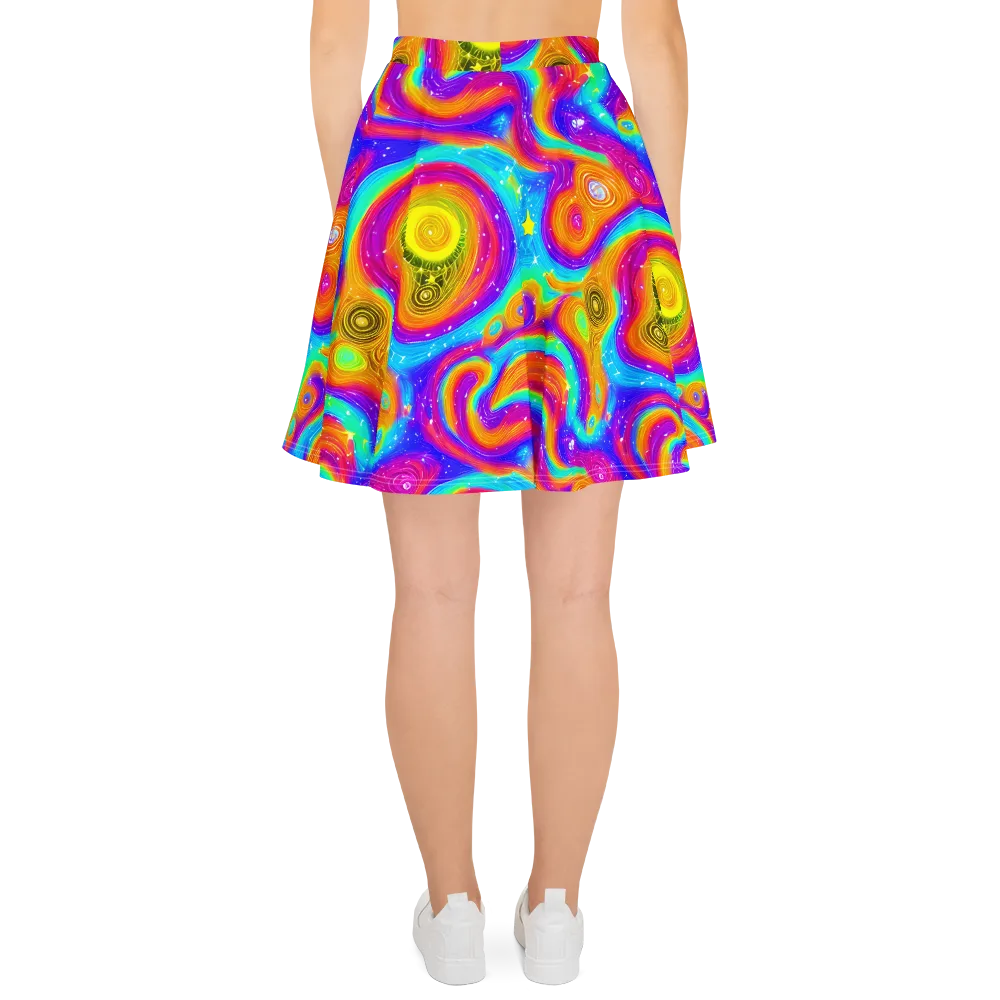 Color Cyclone on Skater Skirt — Back