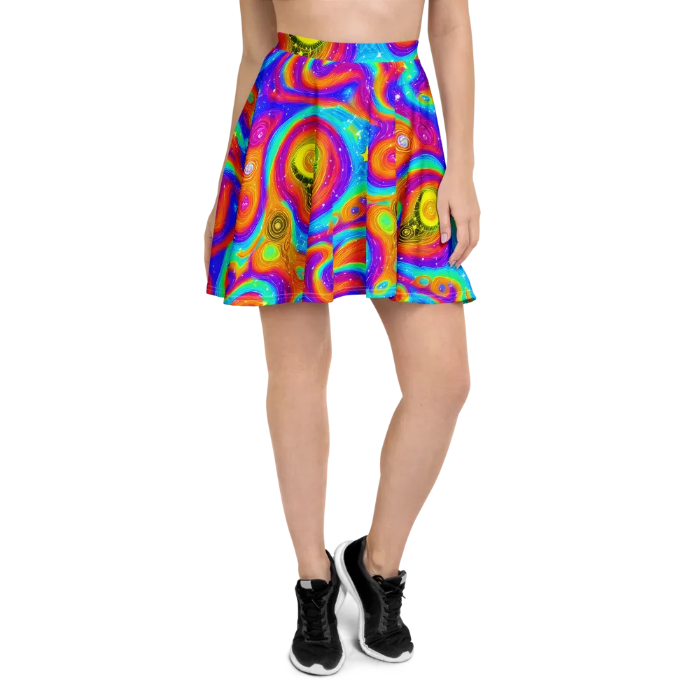 Color Cyclone on Skater Skirt — Front