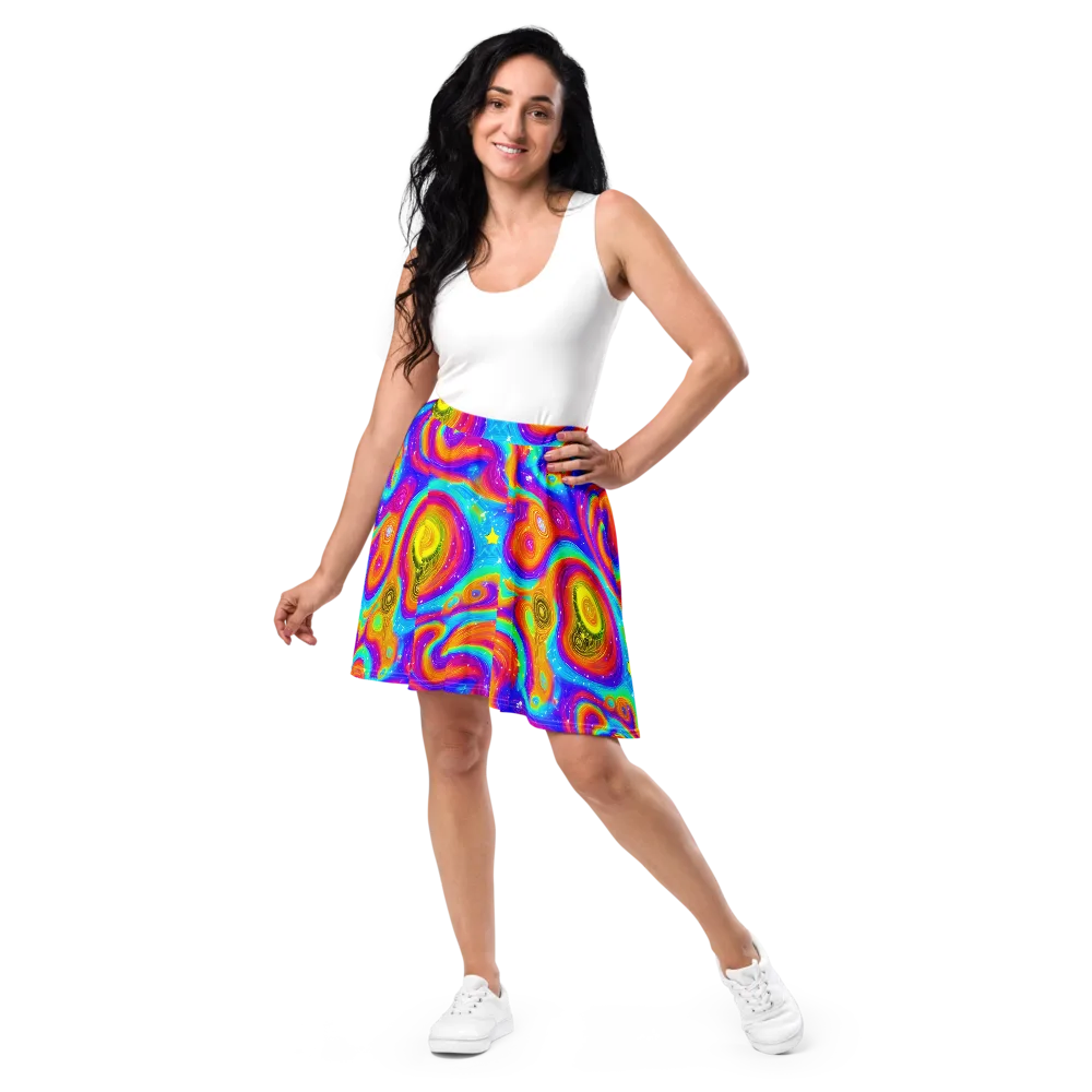 Color Cyclone on Skater Skirt — Front