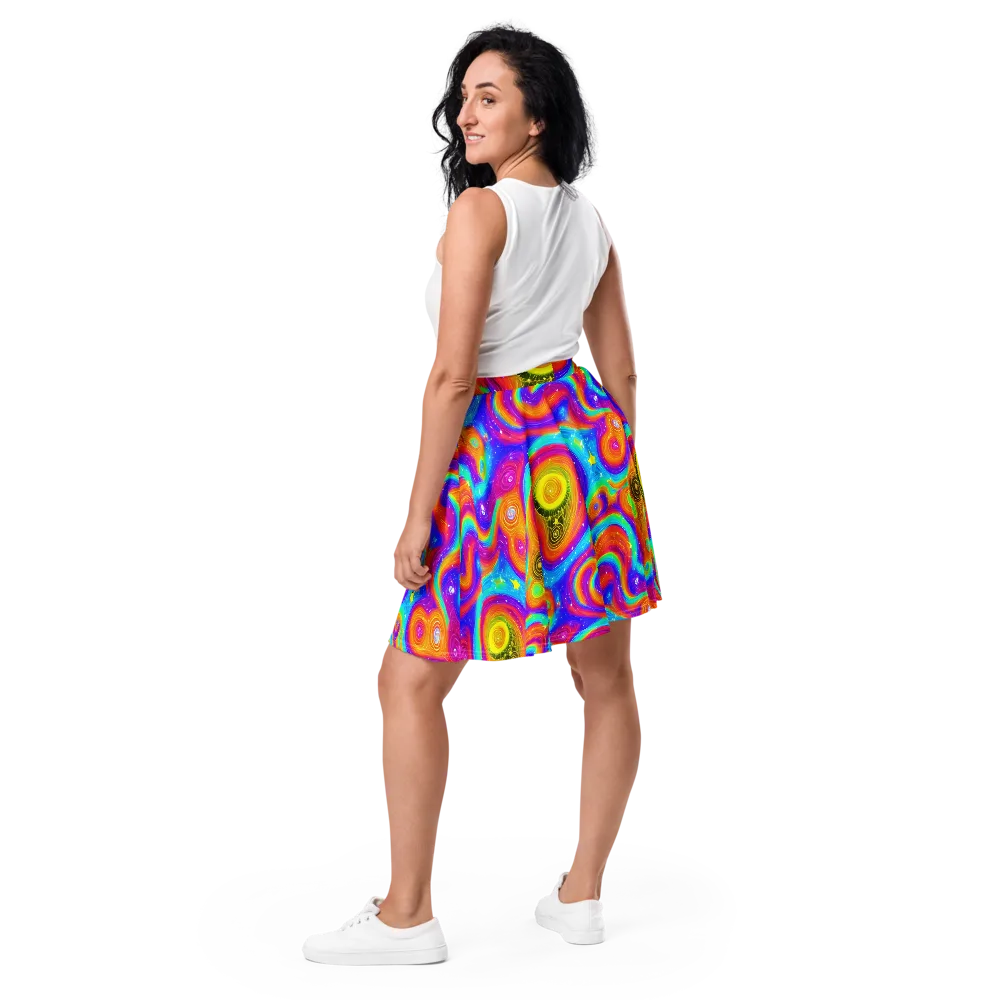 Color Cyclone on Skater Skirt — Back