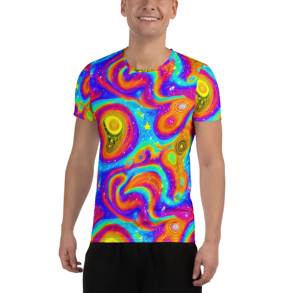 Color Cyclone on Men's Athletic T-Shirt — Front