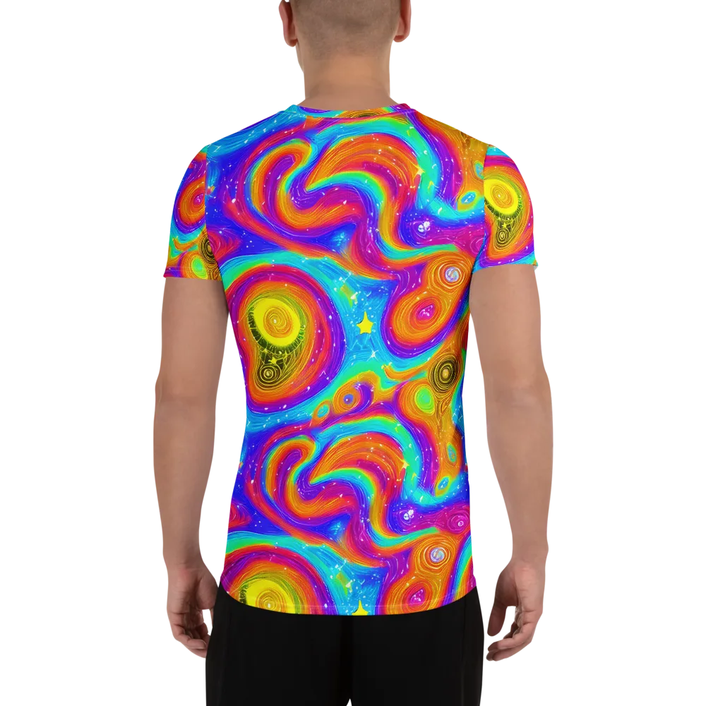 Color Cyclone on Men's Athletic T-Shirt — Back